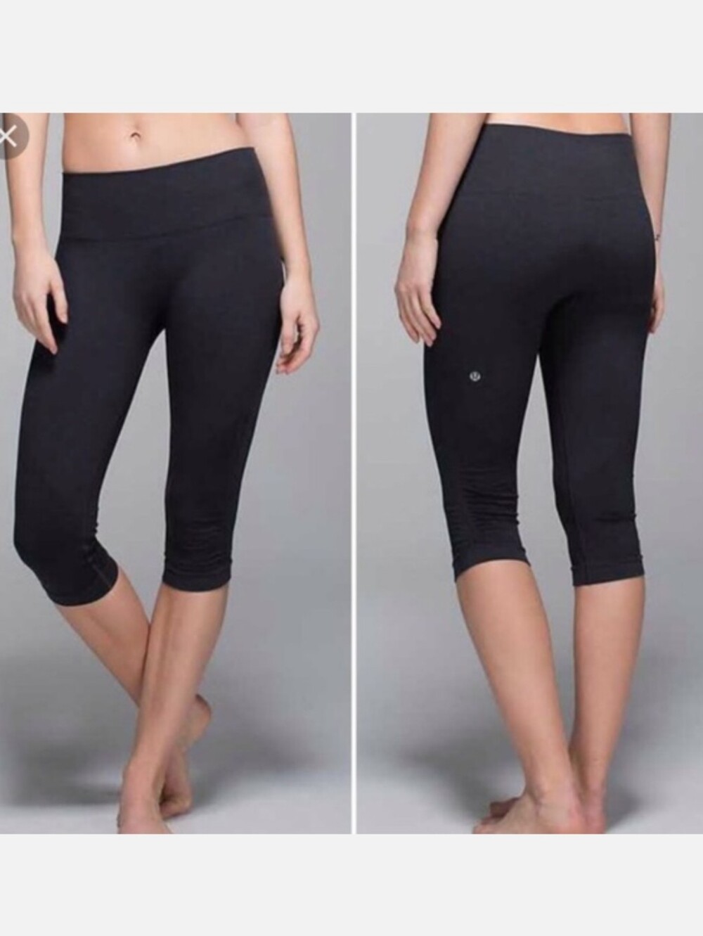 LULULEMON IN THE FLOW CROPPED RUCHED LEGGINGS SIZE 6